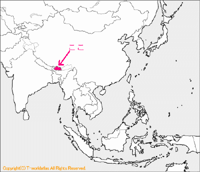 ブータンの位置