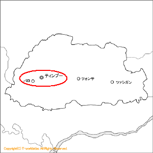 ブータンの地図